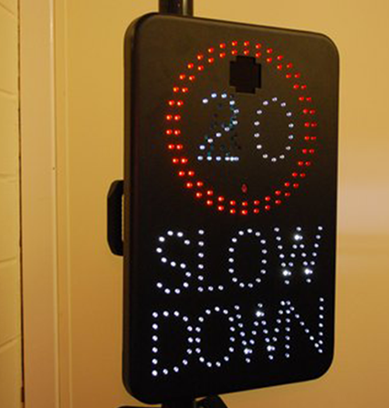 Speed control signs