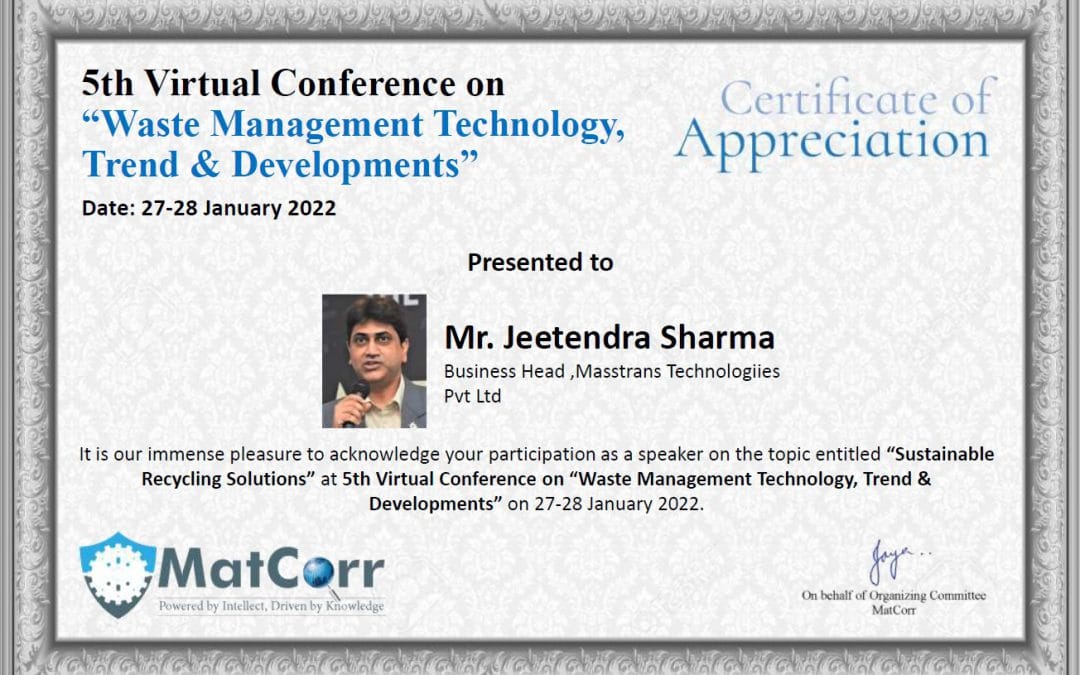 5th Virtual Conference on Waste Management Technology Trend & Developments