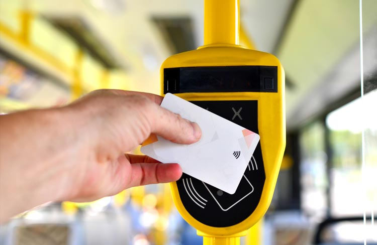 automatic fare collection system-for public bus transport