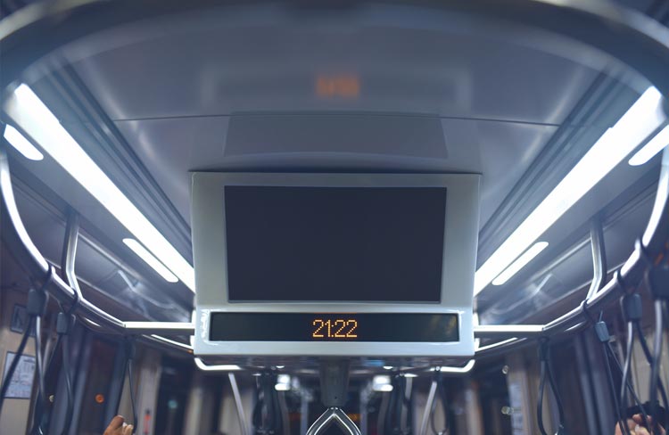 passenger-information system for bus transport